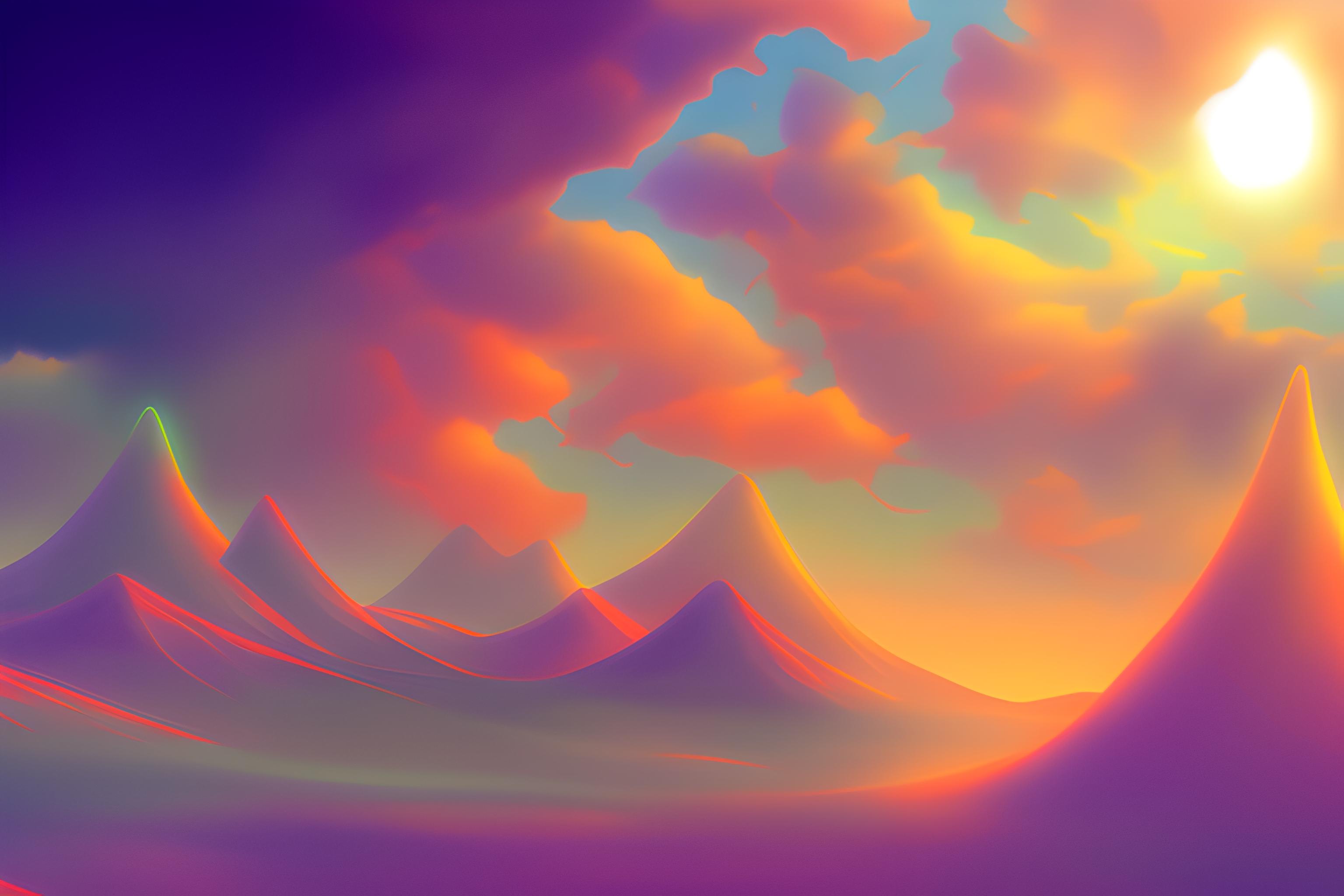 Une image très colorée, façon Windows XP, avec une jeune fille style manga semi réaliste, et un décors naturel verdoyant. Un logo Pop Os! Intégré à l'image.
